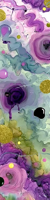 Free abstract bookmark featuring a blue and purple abstract design